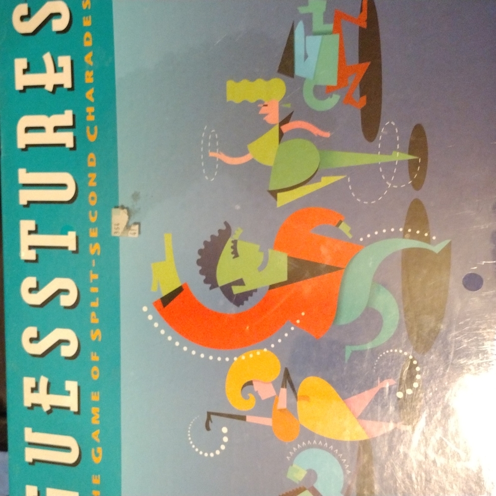 Guesstures The game of split-second Charades 1990 boardgame